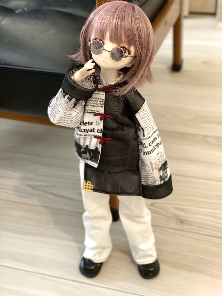 （赤）アシメチャイナシャツ【MDD/SDM】