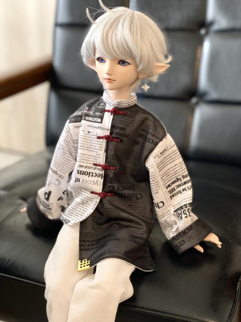 （赤）アシメチャイナシャツ【DDS】