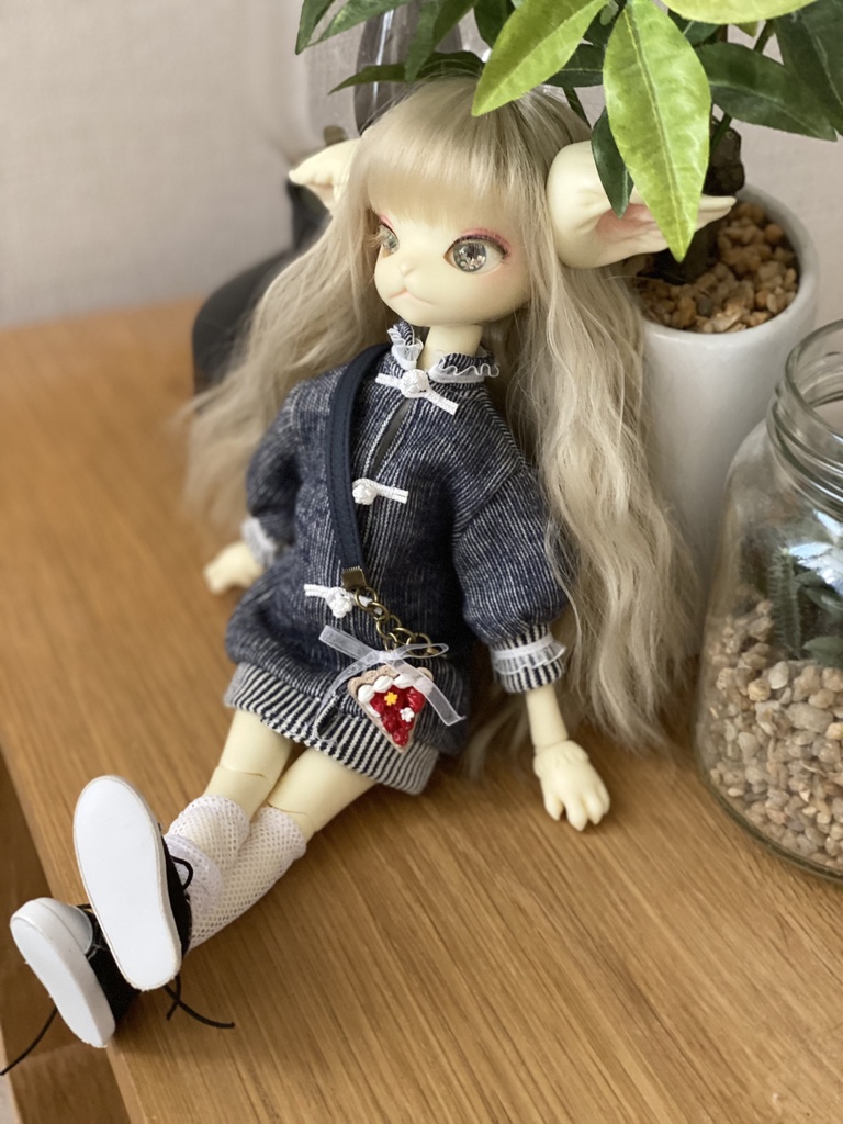 （赤タルト）デニム風チュニックチャイナ【ミスキティ】