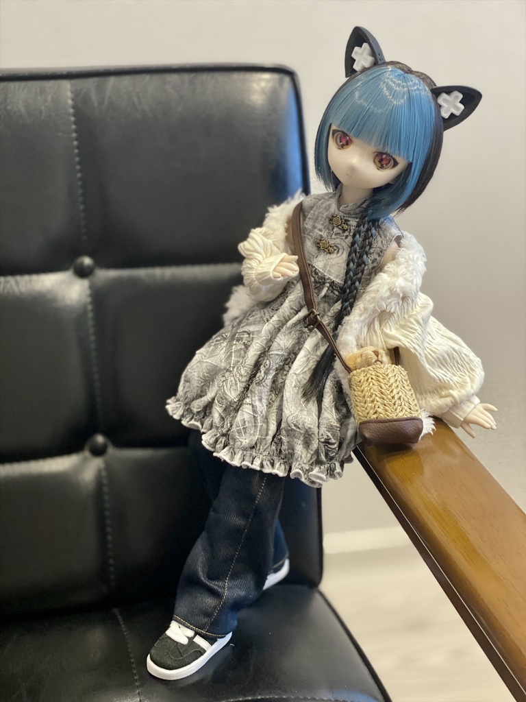 【グレー】お出かけチャイナチュニックセット【MDD/SDM】