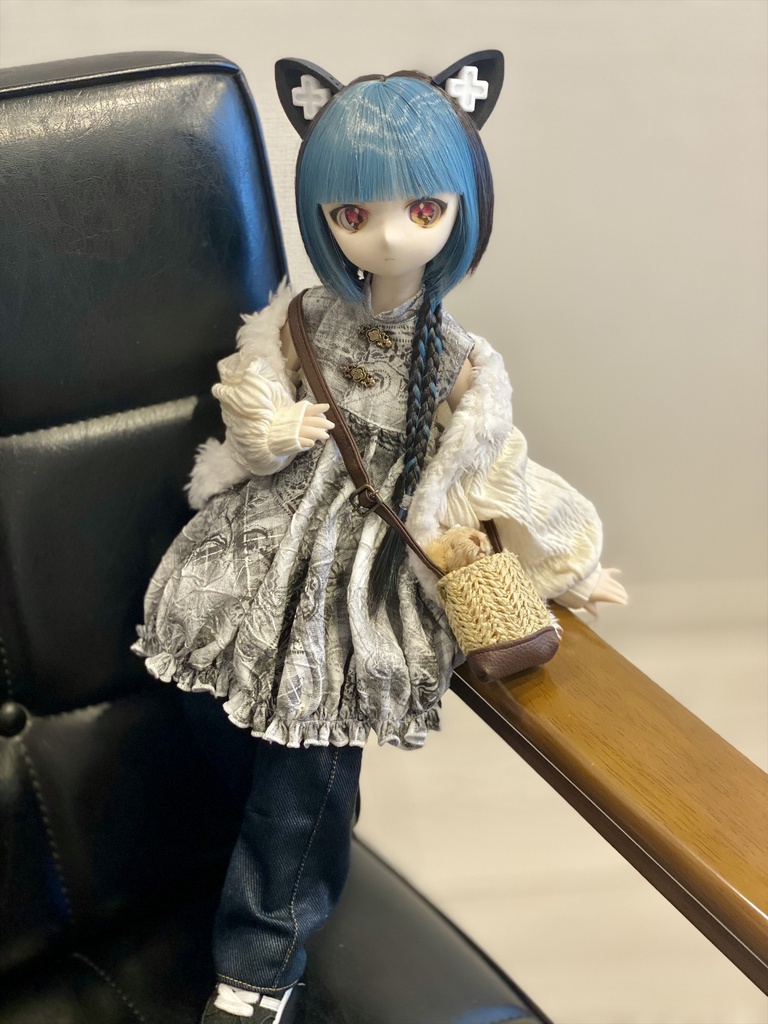 【グレー】お出かけチャイナチュニックセット【MDD/SDM】