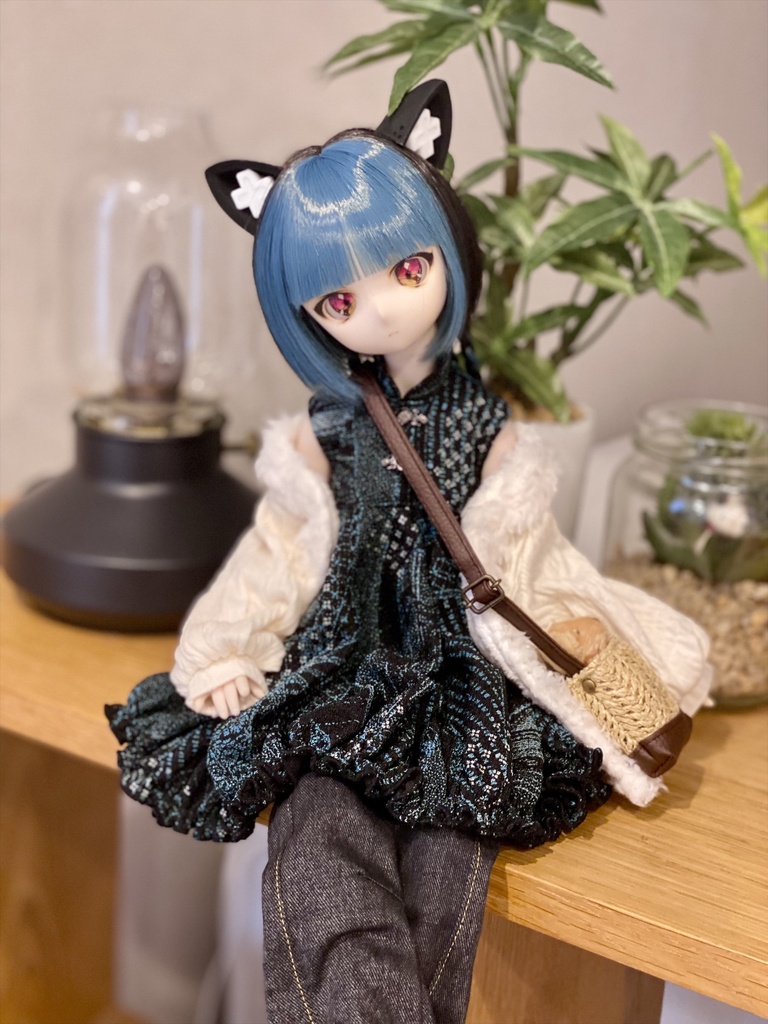 【青和柄】チャイナチュニックセット【MDD/SDM】