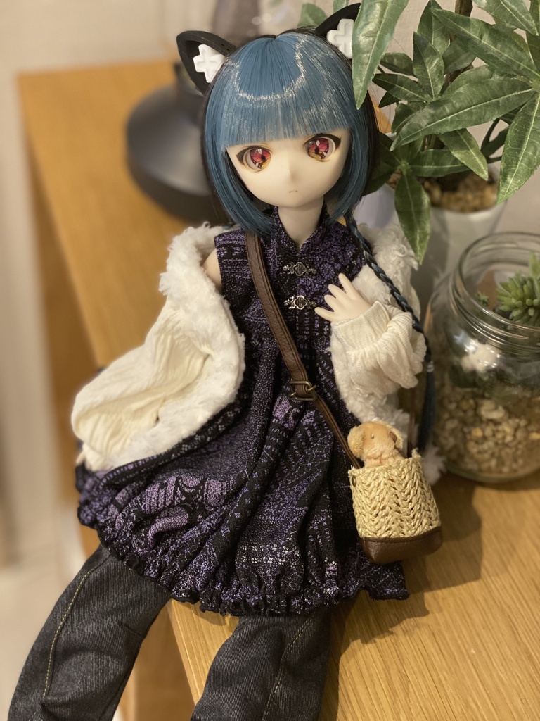 【紫和柄】チャイナチュニックセット【MDD/SDM】