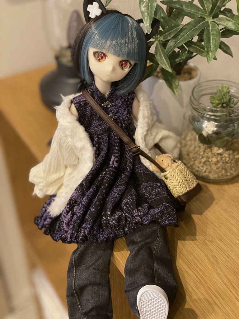 【紫和柄】チャイナチュニックセット【MDD/SDM】