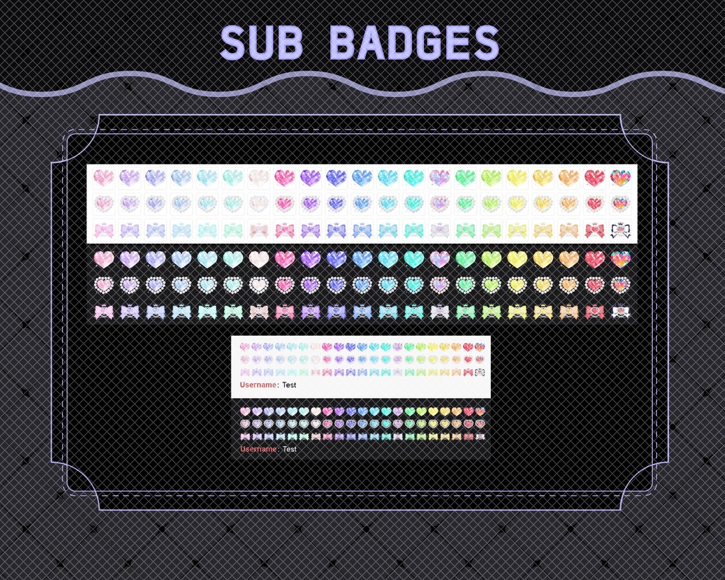 【Twitch Badges】63 Heart Twitch Sub Badge | Bit Badges | Twitch Sub Badges | Channel Point Icons | Discord Roles | Twitch, YouTube, Discord │ Emote
