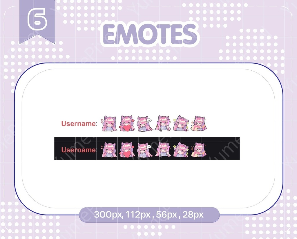 【Twitch Emotes】 Twitch emote │ 猫耳ヘッドホンの女の子 │ Pink Hair Gamer Girl Emotes | Cat Ear Headphones | Streamer Emotes for Twitch & Discord │ Twitch emote │ Discord emote │ chibi girl