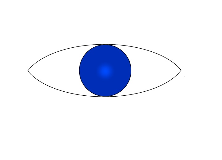 動く青い眼玉