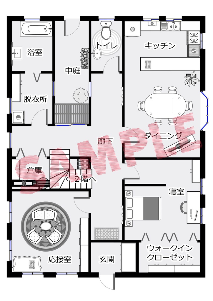 文字ありデータ無料 一軒家間取り図 Trpgなどに くさっちの何か Booth