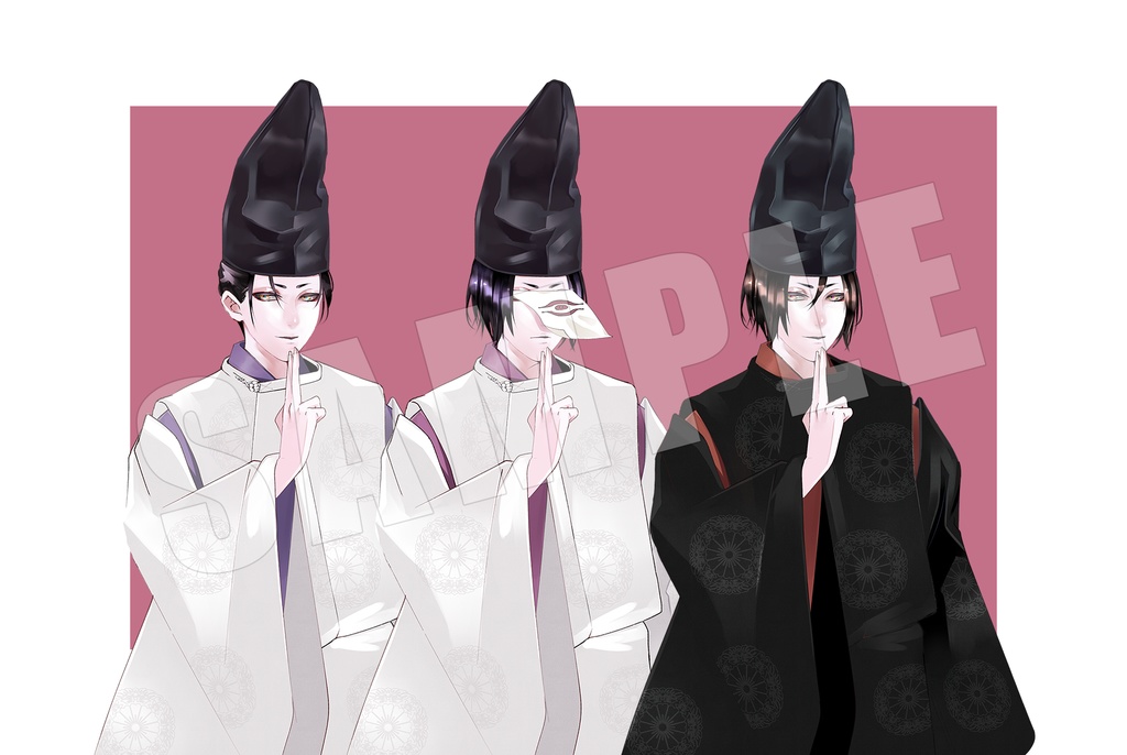 人物(平安時代もの)と神話生物の立ち絵素材セット