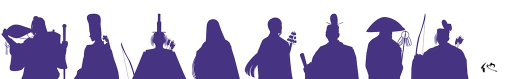 人物(平安時代もの)と神話生物の立ち絵素材セット