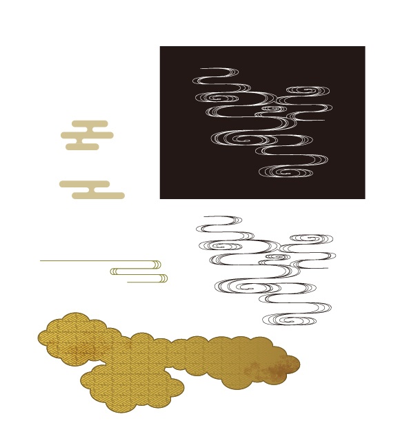 ココフォリア用 和風 png素材 「フレーム」「花」「植物」「雲」「水引」etc