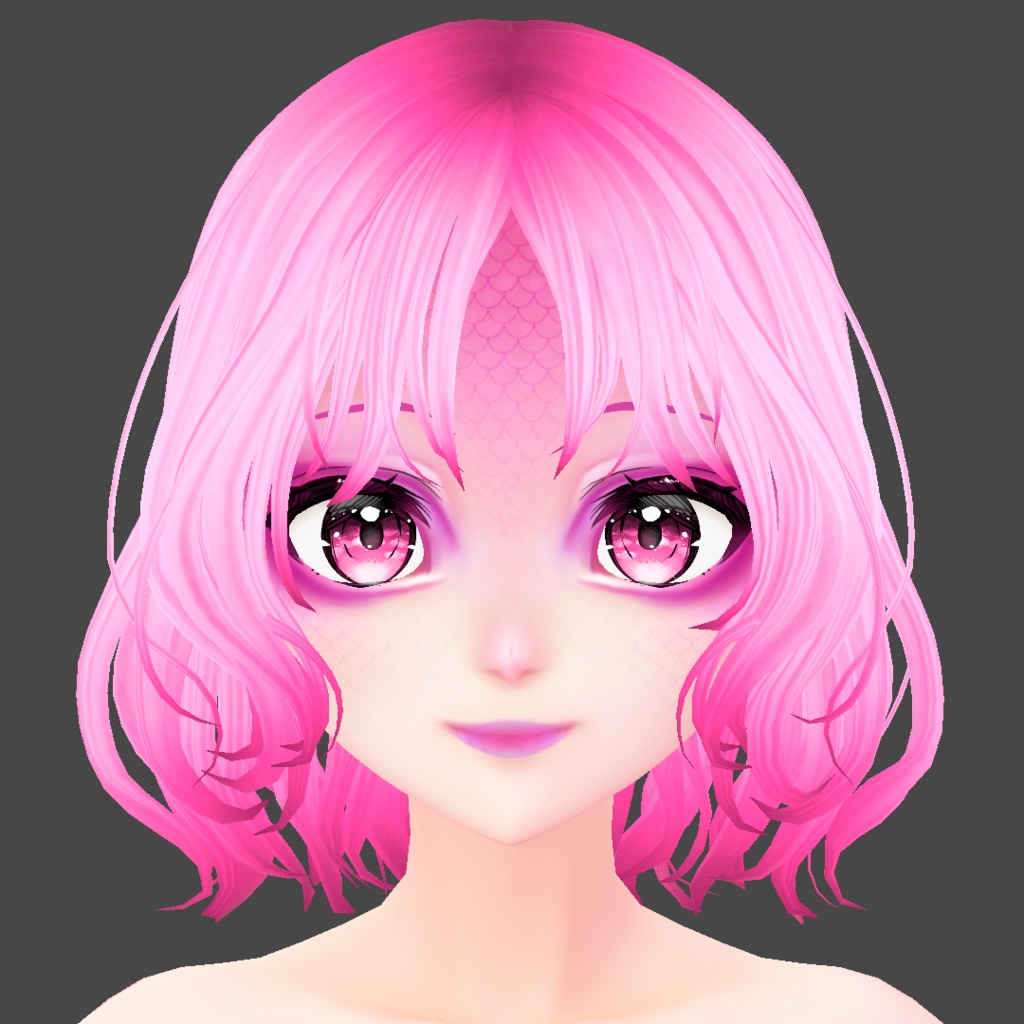 [UPDATED] Mermaid Face Texture (Pink)
