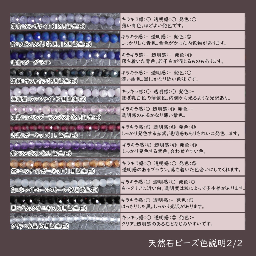 【24色から2色選べる】バイカラー天然石ビーズのシンプルワイヤーリング