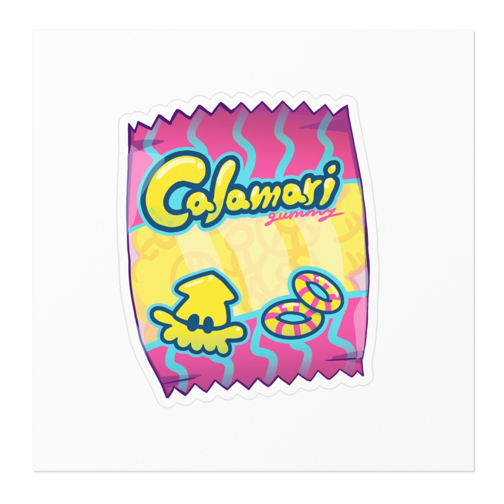 Calamari gummy ステッカー