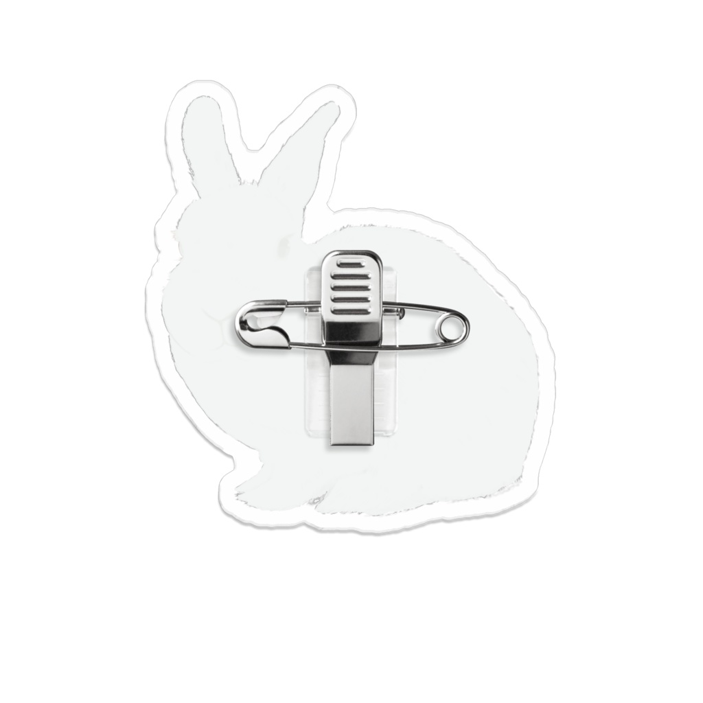 白うさぎ アクリルバッチ