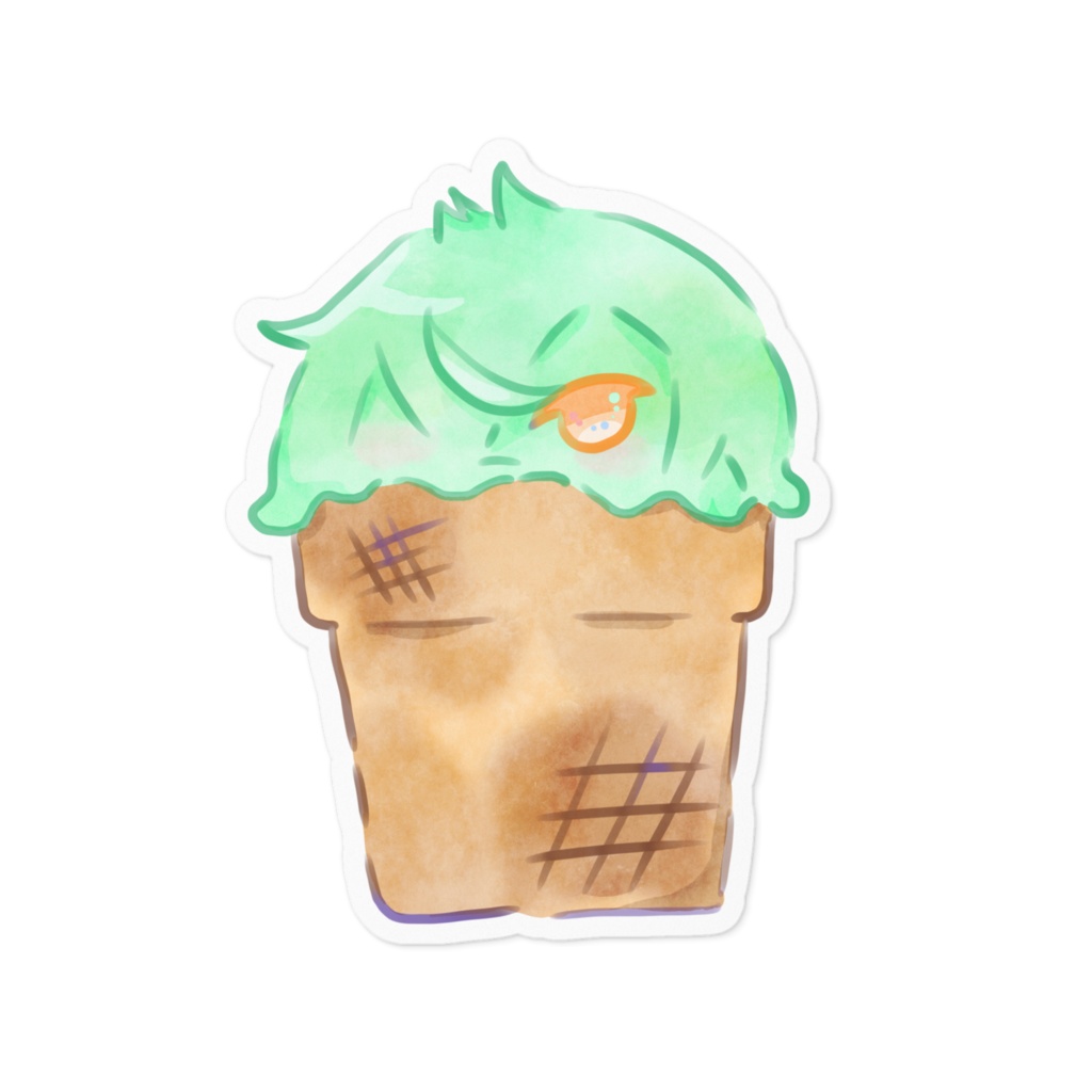 膝丸アイスクリームステッカー