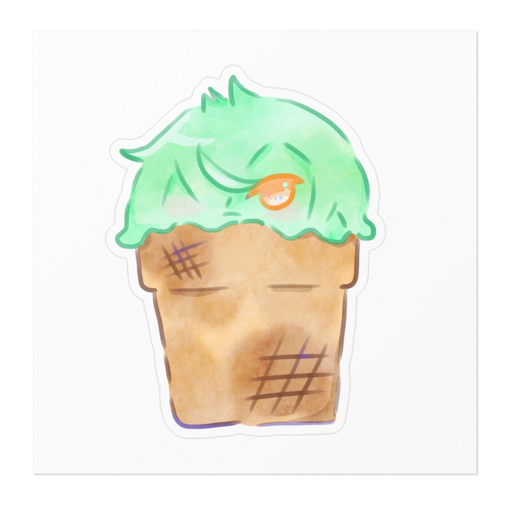 膝丸アイスクリームステッカー
