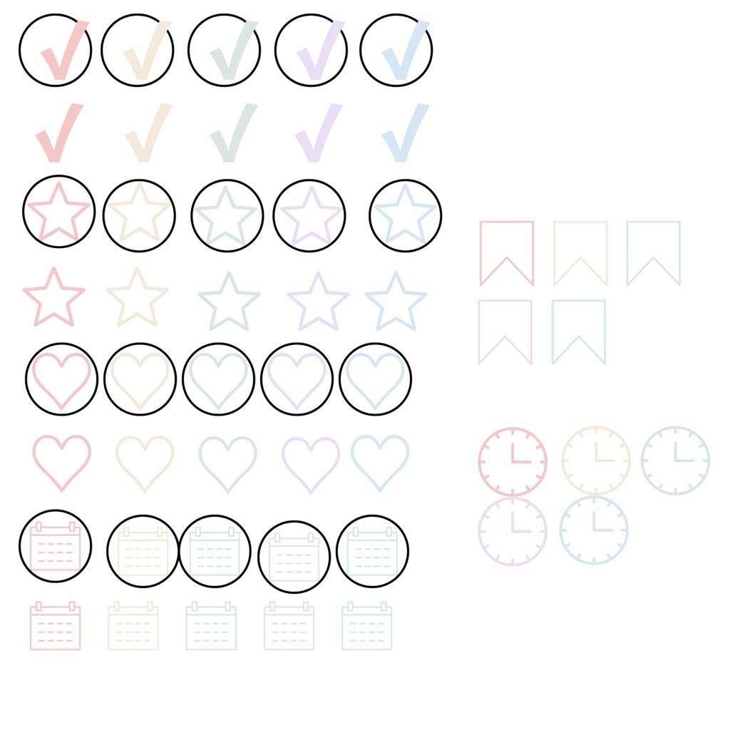 MINIMAL PASTEL PLANNER STICKERS