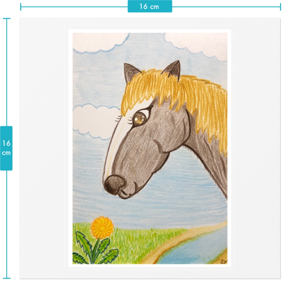 馬とタンポポステッカー