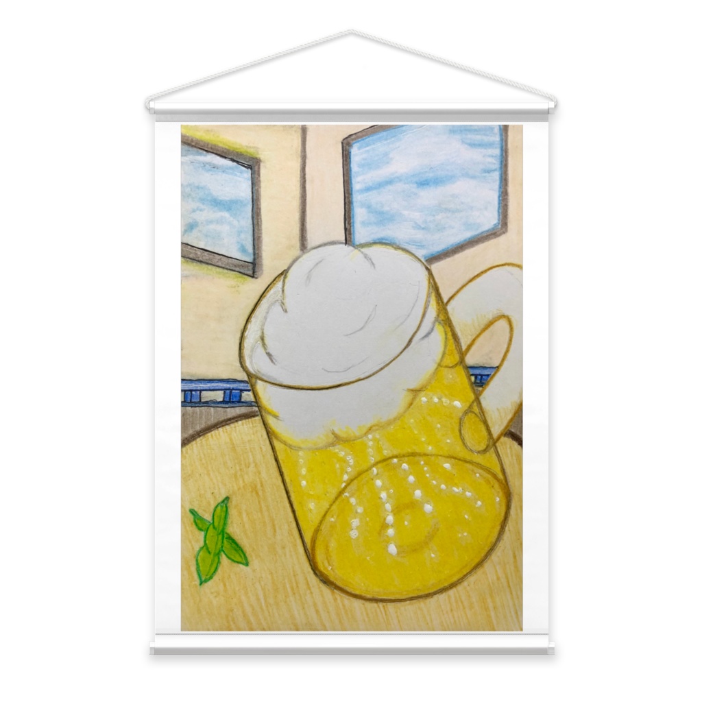 イラストビールタペストリー