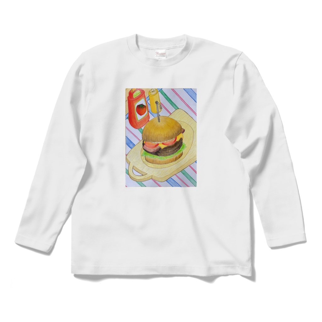 バーガーロングスリーブTシャツ
