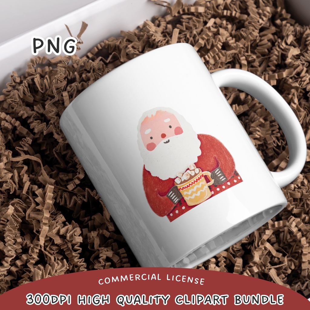 【商用利用OK】かわいいクリスマス クリップアート素材集🎄|71点 高画質PNGデータ|サンタ・ツリー・リースなどのイラスト素材