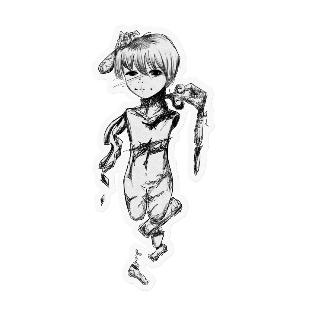 独立したい女の子　ステッカー