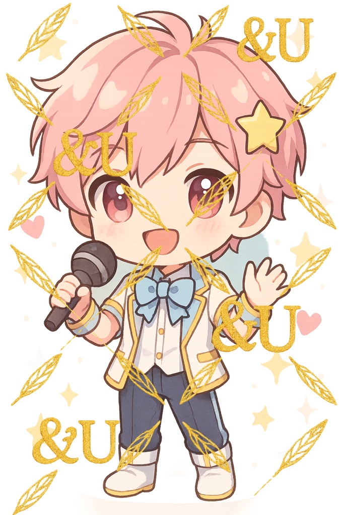 単品アイドルアイコン素材<ピンク>