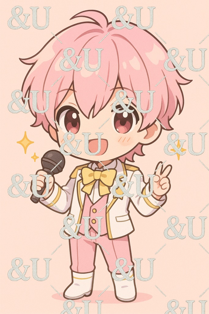 単品アイドルアイコン素材<ピンク>