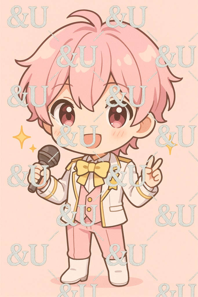 単品アイドルアイコン素材<ピンク>