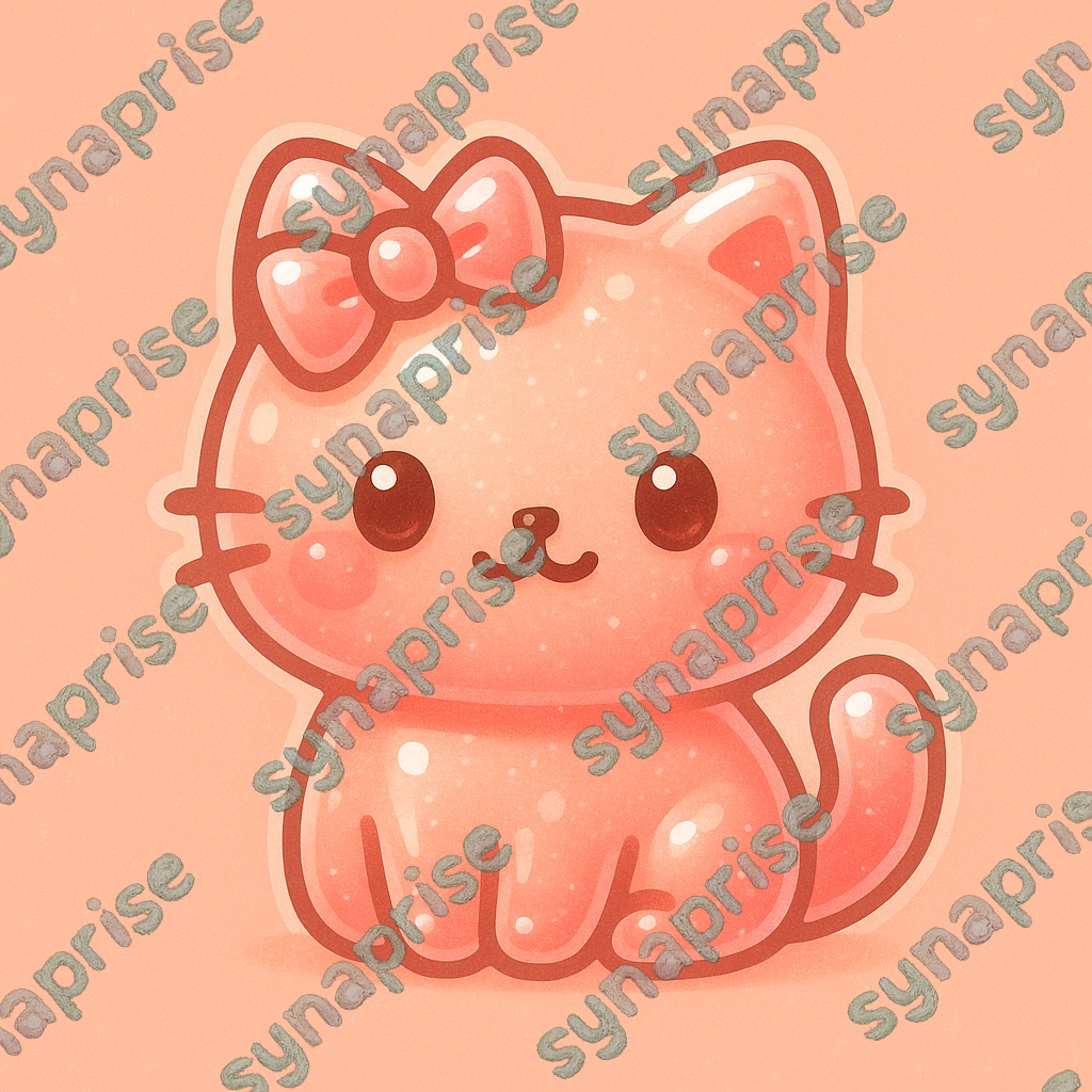 単品2Dデザインどうぶつアイコン<ピンクネコ>