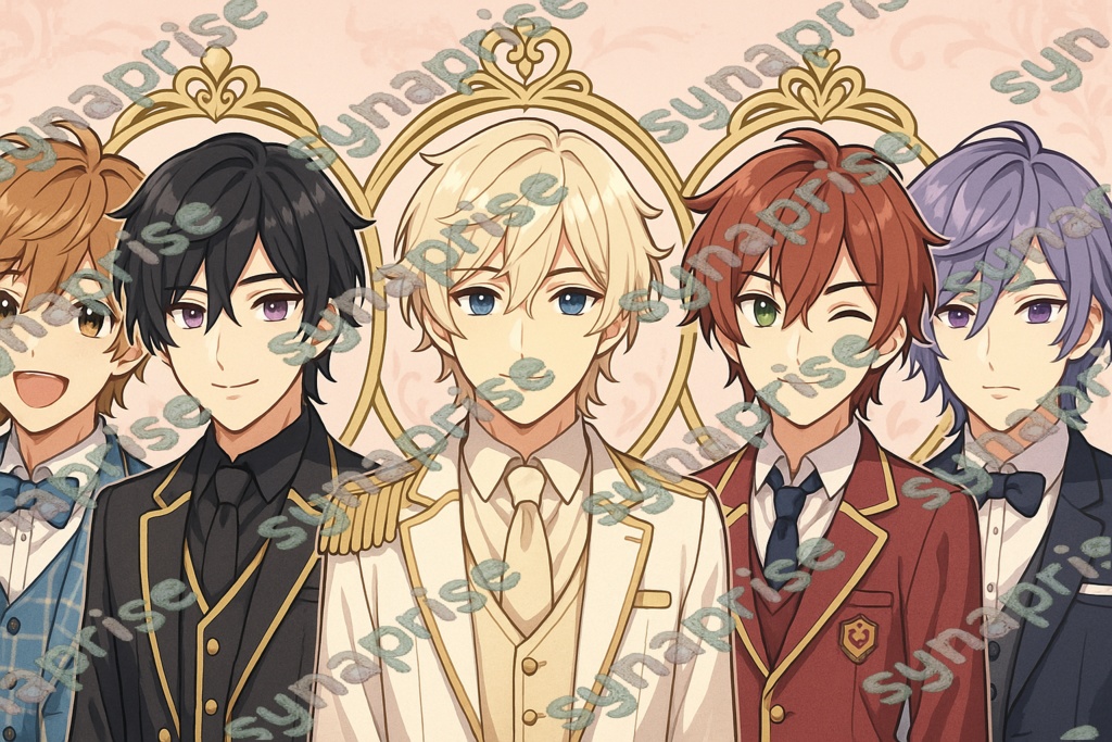 アイドル背景素材5人セット<学園王子様編>