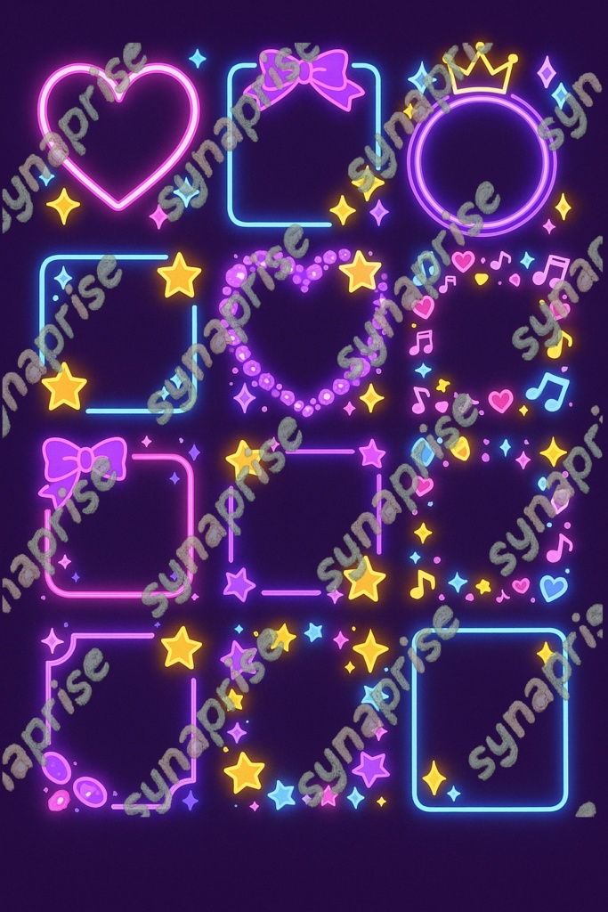 ネオンフレームアイコン12種類セット