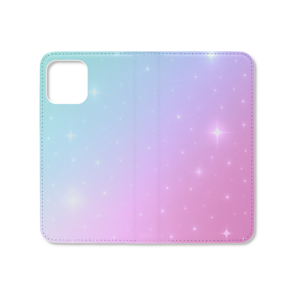 【NEW★】✨ココロオドルきみときらきらの世界ここから始まる！手帳型iPhoneケース（ベルトなし）iPhone12 / 12 Pro - ストラップ穴 なし