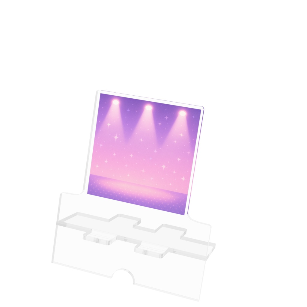 【NEW★】✨推し活専用キラキラスポットライトステージング　アクリルスマホスタンド - 100x160mm(ケーブル穴あり)