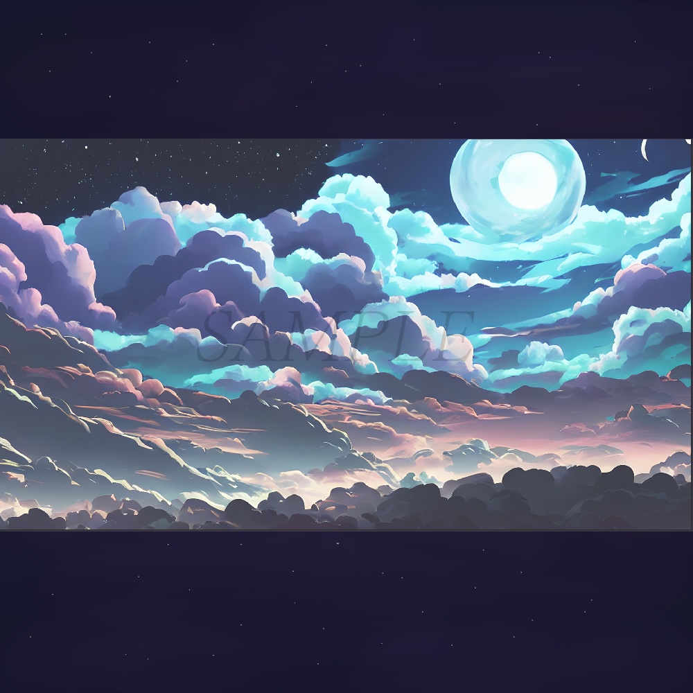 【背景素材】星空ファンタジー背景10枚セット(PNG/JPEG)