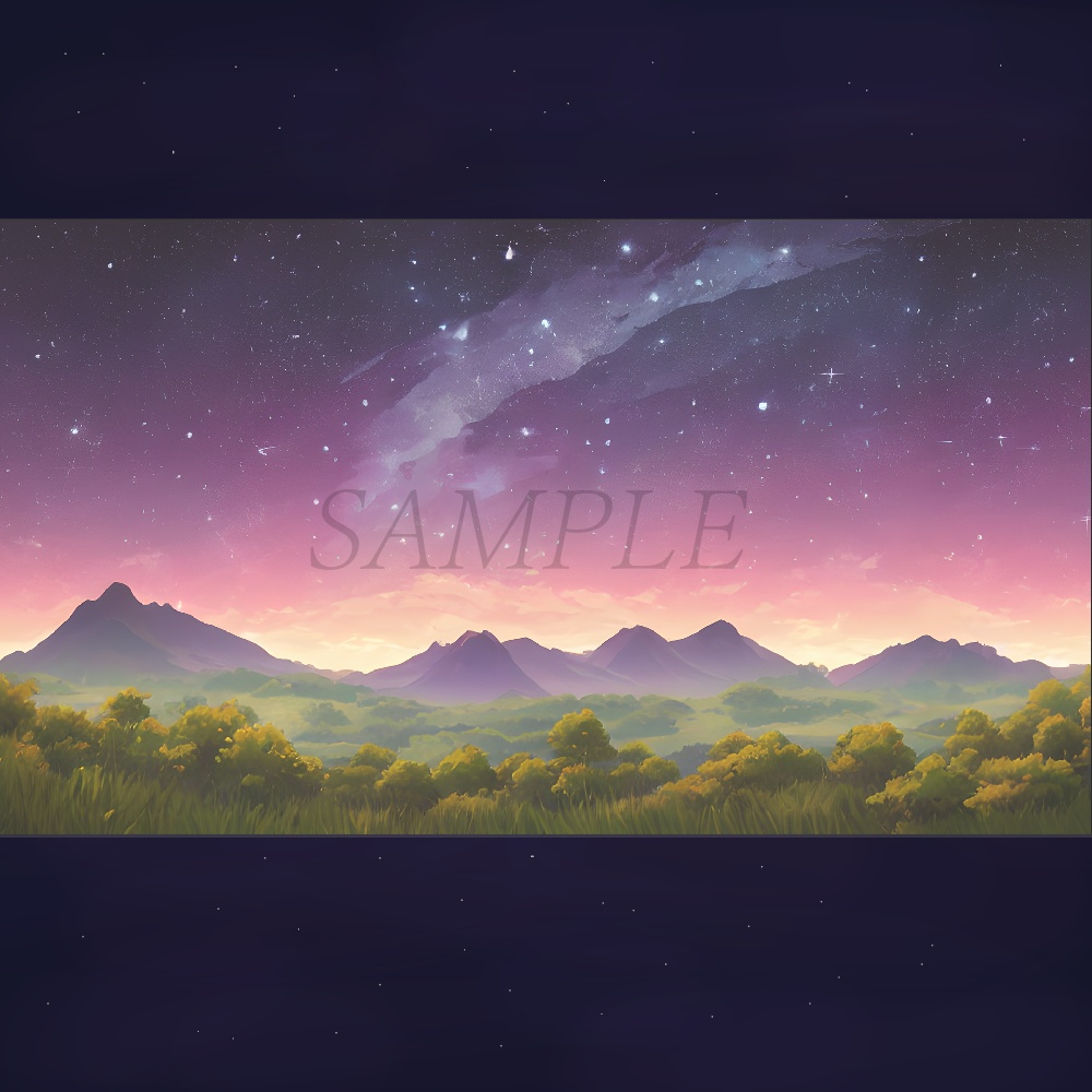 【背景素材】星空ファンタジー背景10枚セット(PNG/JPEG)