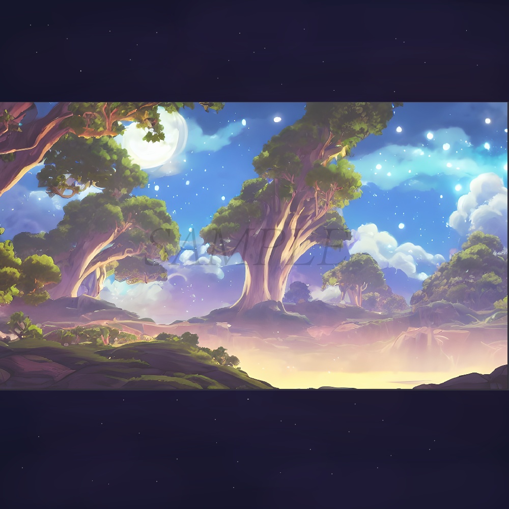 【背景素材】星空ファンタジー背景10枚セット(PNG/JPEG)