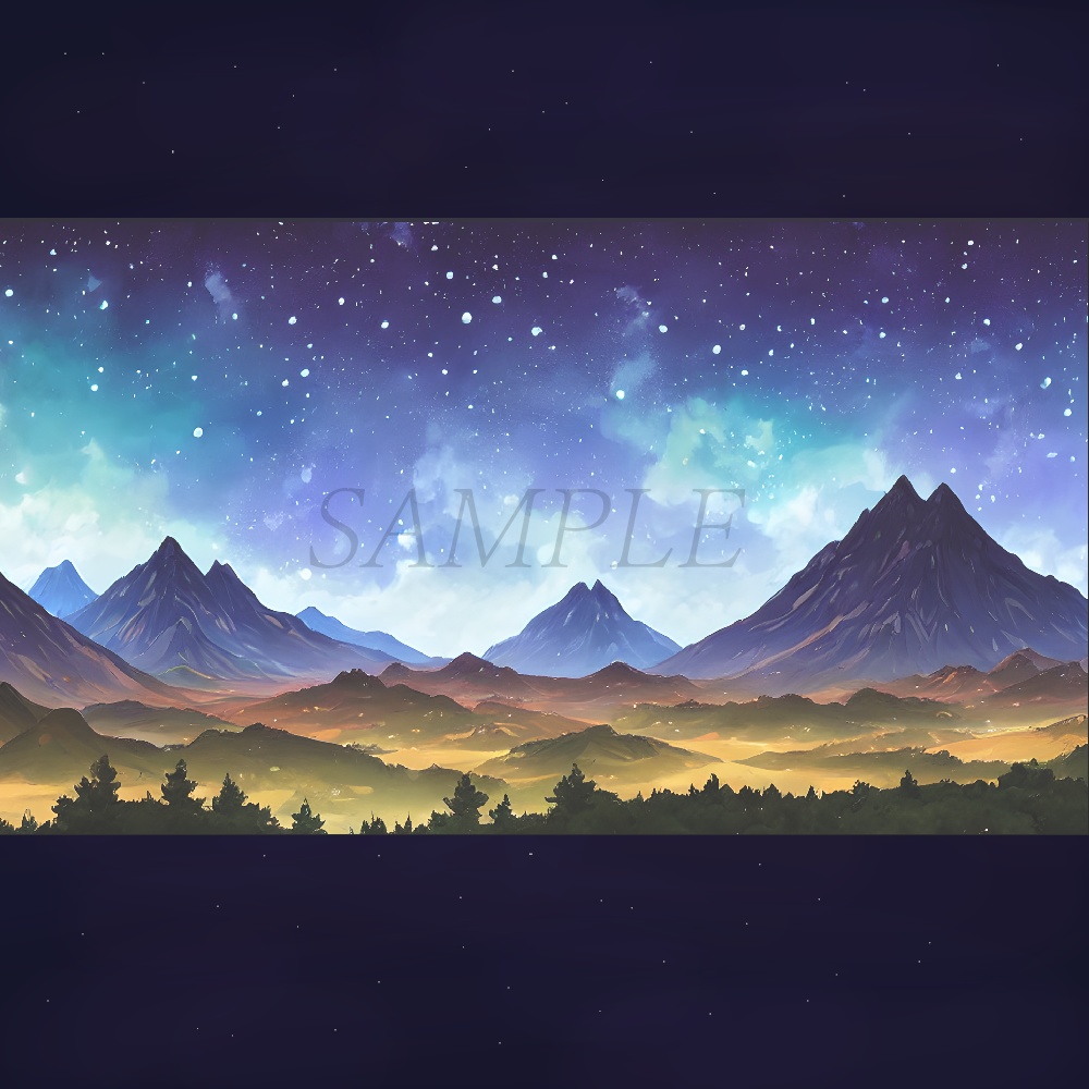 【背景素材】星空ファンタジー背景10枚セット(PNG/JPEG)