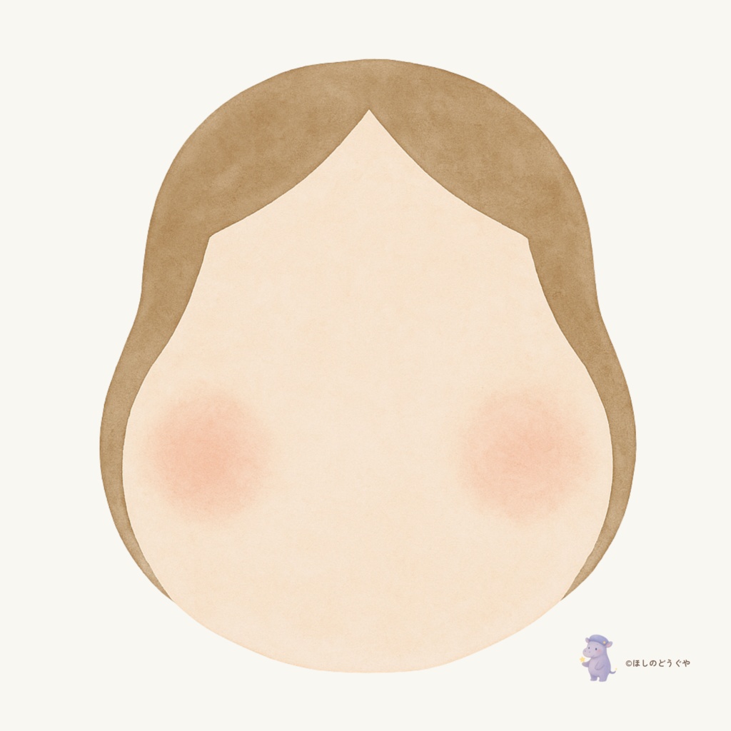 こどもとあそぶ福笑いステッカー (PNG+台紙PDF)| GoodNotes対応