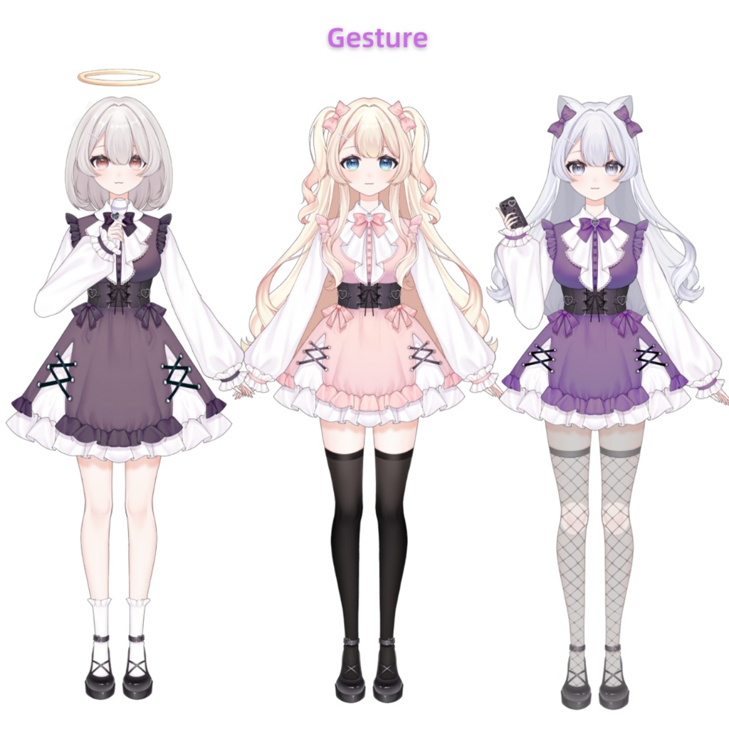 【VTS対応/汎用ボディ】地雷系女の子【Live2D Model】