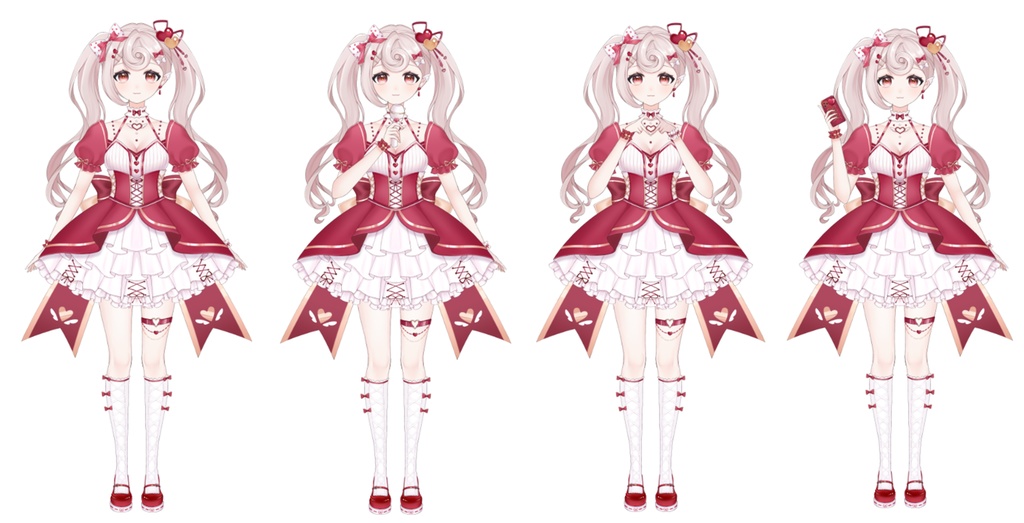 【VTS対応/汎用ボディ】V for Valentine【Live2D Model】