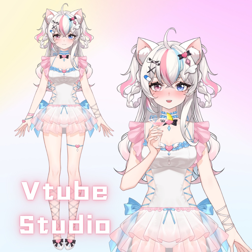 【VTS対応/汎用ボディ】Summer Y2K Girl 夏のY2Kガール【Live2D Model】
