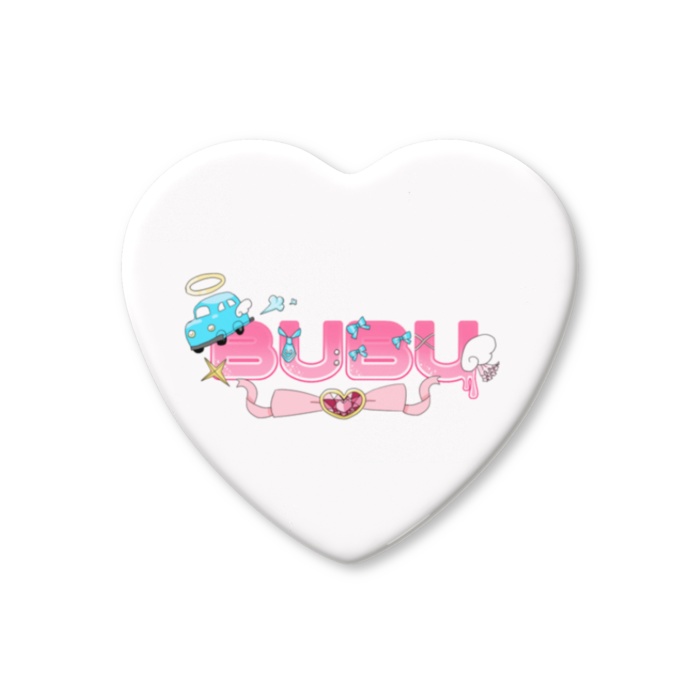 ネームロゴハート缶バッジ