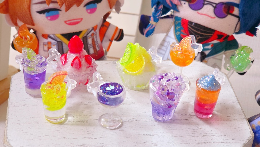 手に持てる！にじぱぺ用カクテルとかき氷