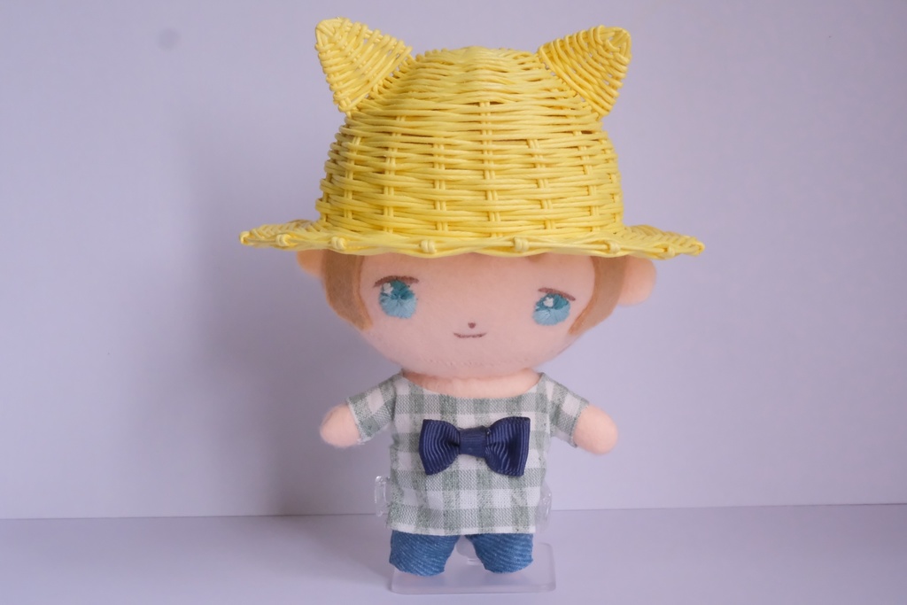 ぬいぐるみ用のねこ耳帽子