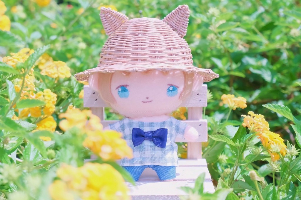 ぬいぐるみ用のねこ耳帽子