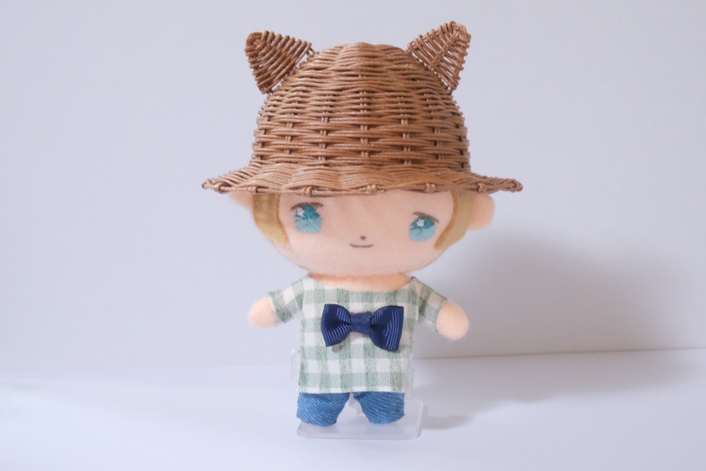 ぬいぐるみ用のねこ耳帽子