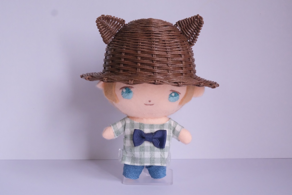 ぬいぐるみ用のねこ耳帽子