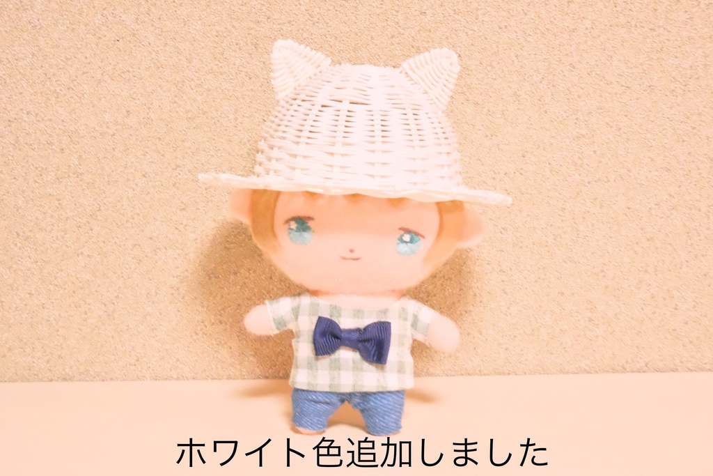 ぬいぐるみ用のねこ耳帽子